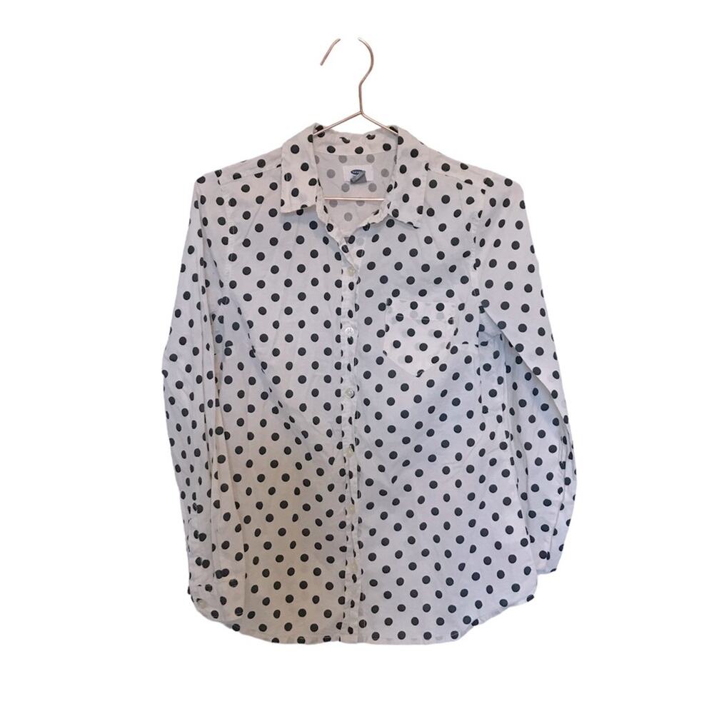 Old Navy Polka Dot long sleeve Dress Shirt size XS
